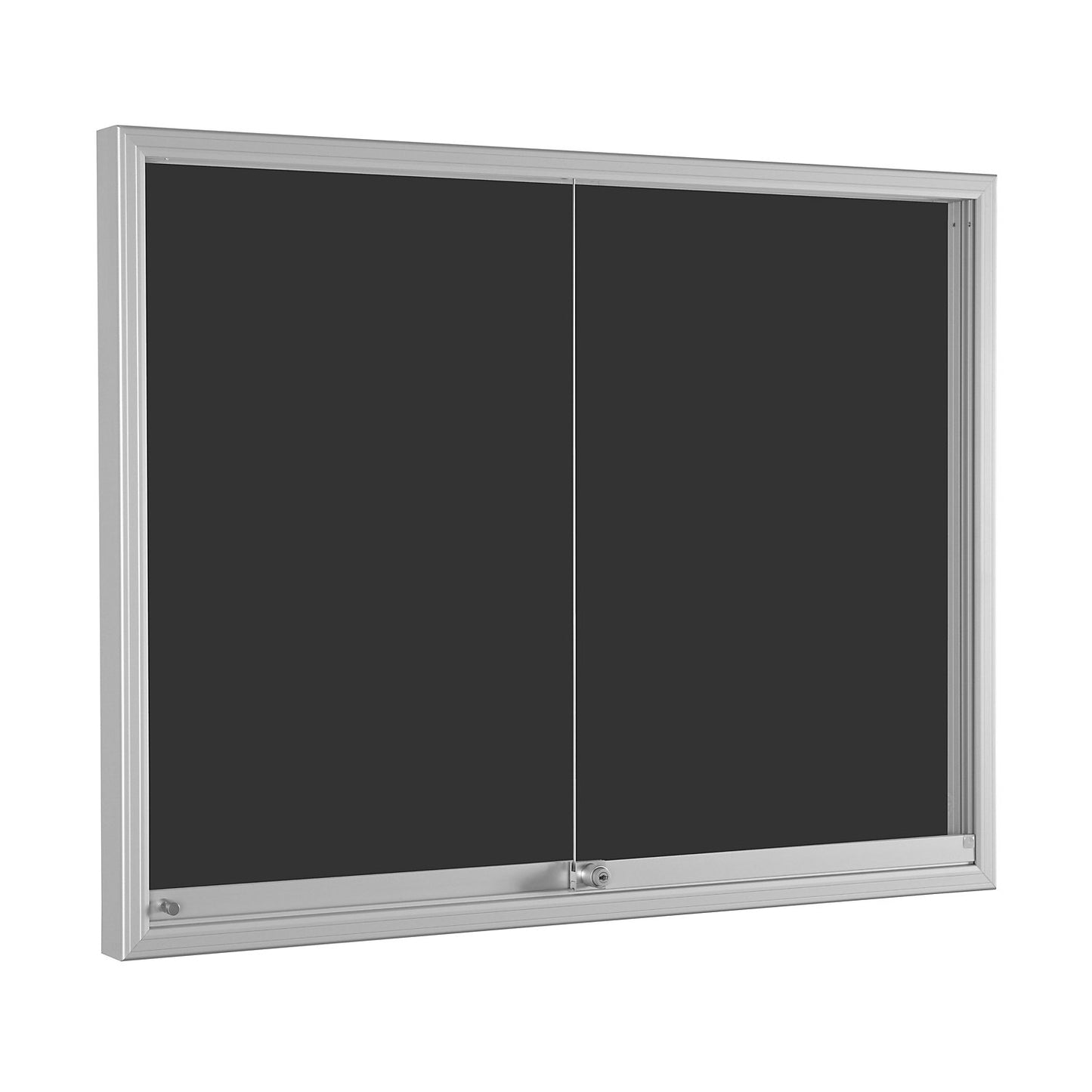 Sliding door display case, for 8 x A4, charcoal.