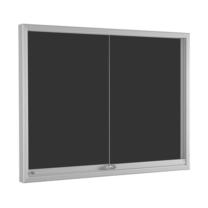 Sliding door display case, for 8 x A4, charcoal.