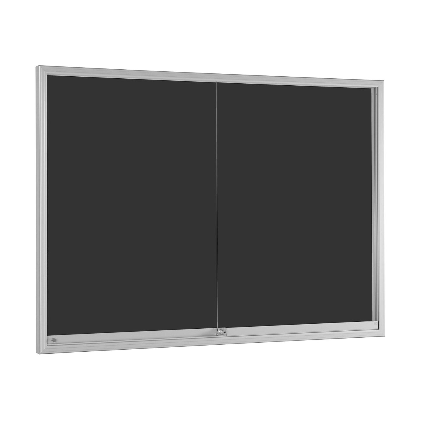 Sliding door display case, for 18 x A4, charcoal.