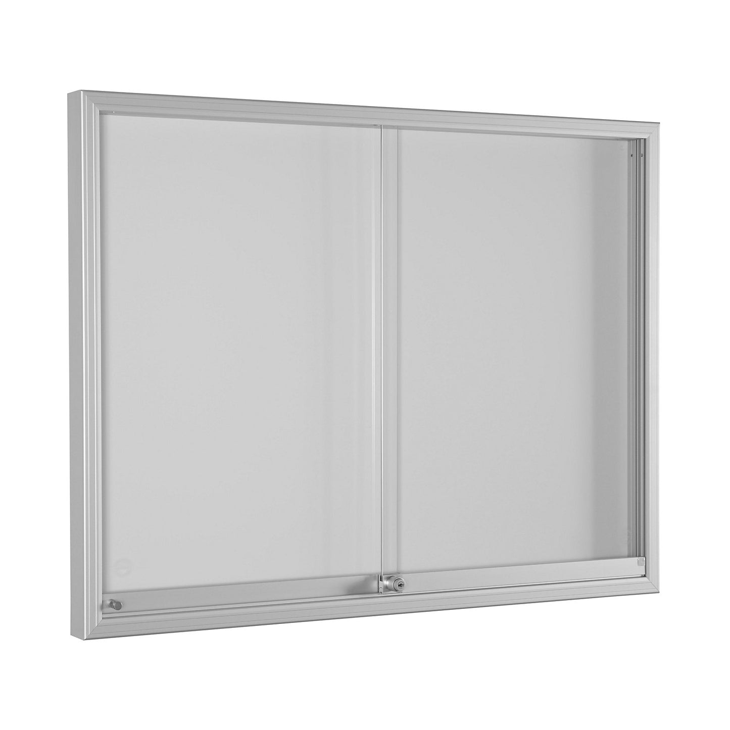 Sliding door display case, for 8 x A4, pure white.