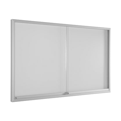 Sliding door display case, for 21 x A4, pure white.