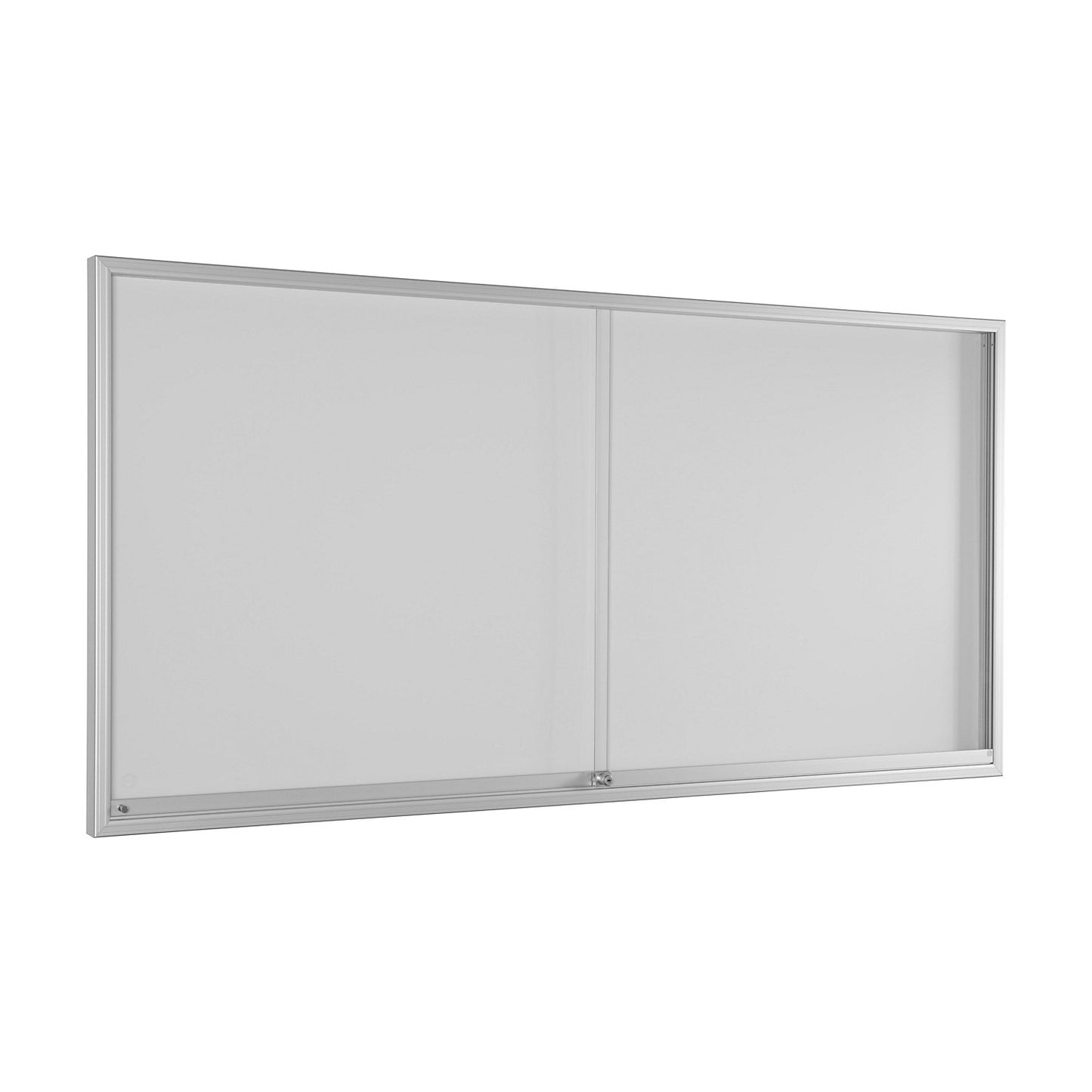 Sliding door display case, for 24 x A4, pure white.