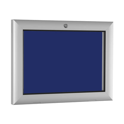 Low profile display case, for 2 x A4, gentian blue.