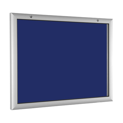 Low profile display case, for 8 x A4, gentian blue.