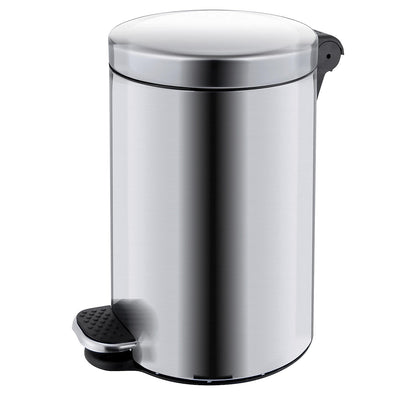Pedal bin, capacity 3 l, HxØ 260 x 170 mm, stainless steel, matt finish.