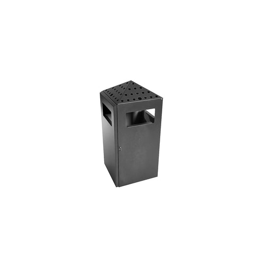 Combination ashtray, capacity 75 l, WxHxD 396 x 919 x 425 mm, graphite.