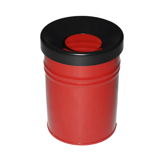 Waste collector, self extinguishing, capacity 24 l, HxØ 370 x 295 mm, red.