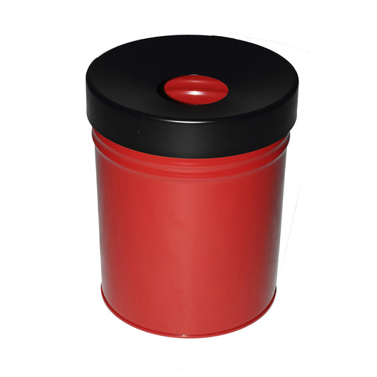 Waste collector, self extinguishing, capacity 30 l, HxØ 415 x 344 mm, red.