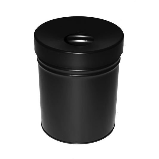 Waste collector, self extinguishing, capacity 30 l, HxØ 415 x 344 mm, black.