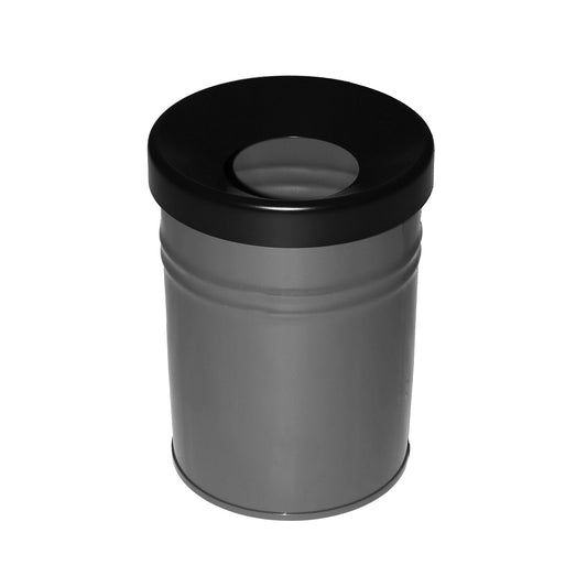 Waste collector, self extinguishing, capacity 16 l, HxØ 340 x 245 mm, graphite.