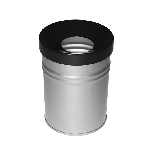 Waste collector, self extinguishing, capacity 16 l, HxØ 340 x 245 mm, grey.