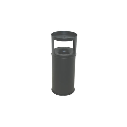 Safety combination ashtray, flame extinguishing, sheet steel, capacity 40 l, HxØ 800 x 310 mm, black.