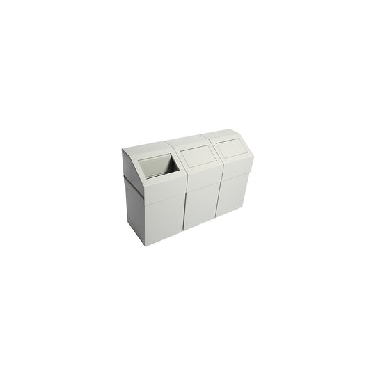 Waste separation station, set of 3, capacity 50 l, WxHxD 945 x 600 x 315 mm, with 3 containers.