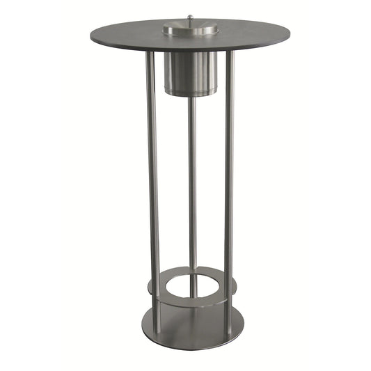 Pedestal table for smokers, diameter 675 mm, stainless steel.