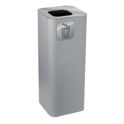 PURE recyclable waste collector, height 800 mm, capacity 100 l, grey.