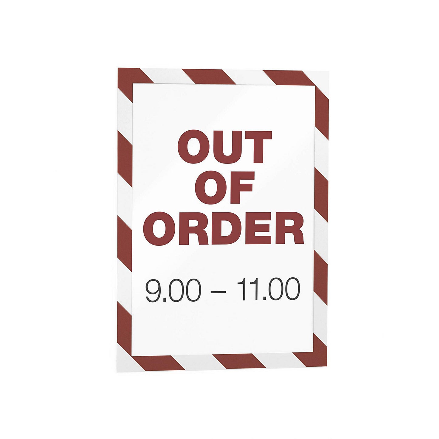 DURAFRAME® MAGNETIC SECURITY information frame, for A4, magnetic, pack of 10, red / white frame.