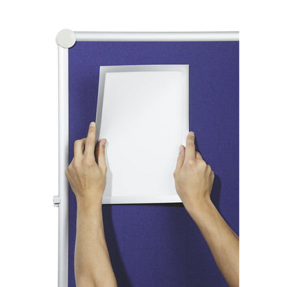 DURAFRAME® GRIP A4 foil frame with Velcro strips, for format A4, pack of 10, silver.