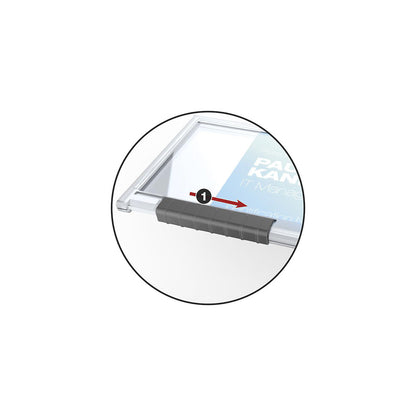 PUSHBOX card holder, with fabric strap, pack of 20, for 1 card.