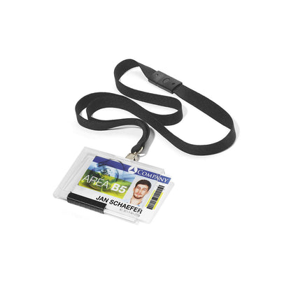 PUSHBOX card holder, with fabric strap, pack of 20, for 1 card.
