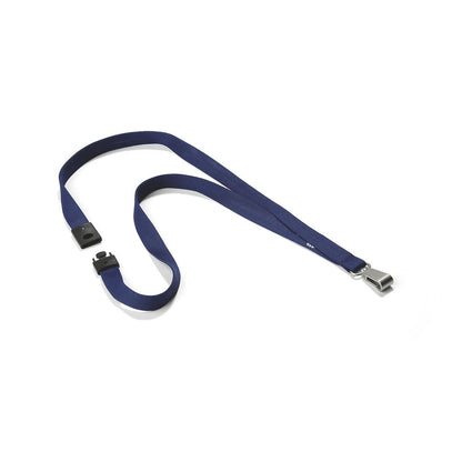 SOFT COLOUR fabric strap, for holders with spring hooks, pack of 20, night blue.
