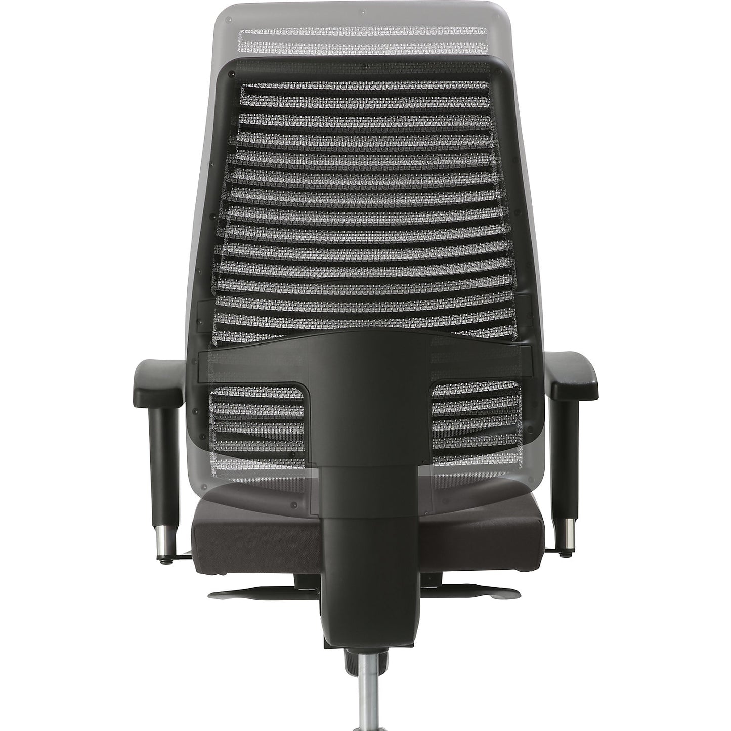 Operator swivel chair, with mesh back rest, back rest height 600 mm, grey cover.