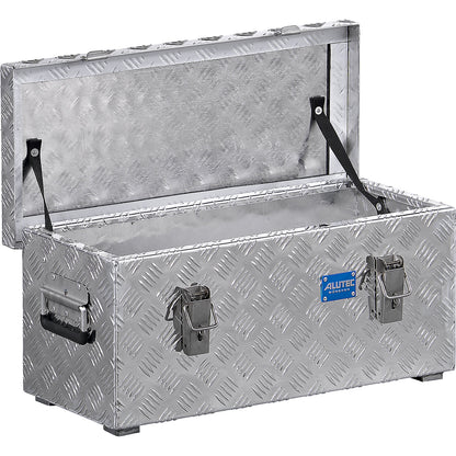 Aluminium chequer plate transport case, without gas pressure spring, capacity 37 l.