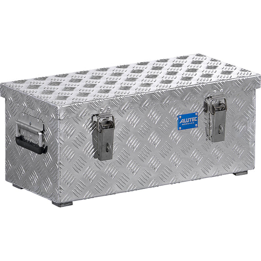 Aluminium chequer plate transport case, without gas pressure spring, capacity 37 l.