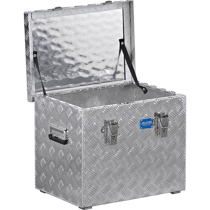 Aluminium chequer plate transport case, without gas pressure spring, capacity 70 l.