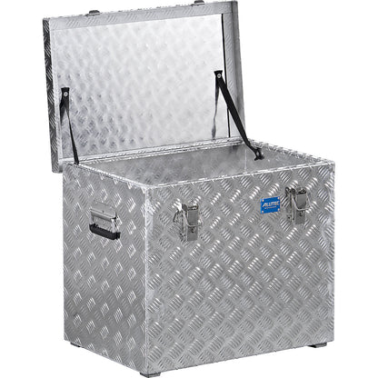 Aluminium chequer plate transport case, without gas pressure spring, capacity 120 l.