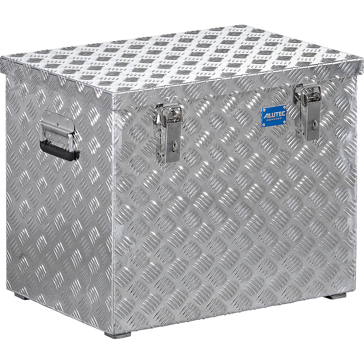 Aluminium chequer plate transport case, without gas pressure spring, capacity 120 l.
