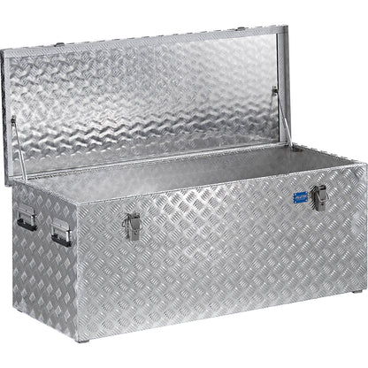Aluminium chequer plate transport case, with gas pressure spring, capacity 312 l.