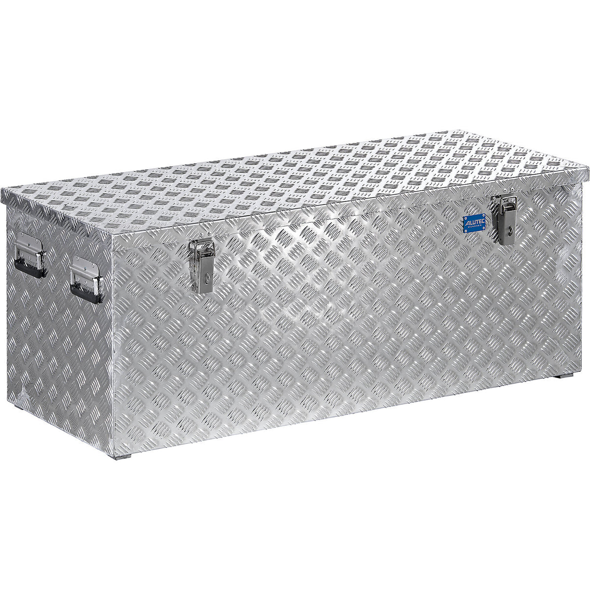 Aluminium chequer plate transport case, with gas pressure spring, capacity 312 l.