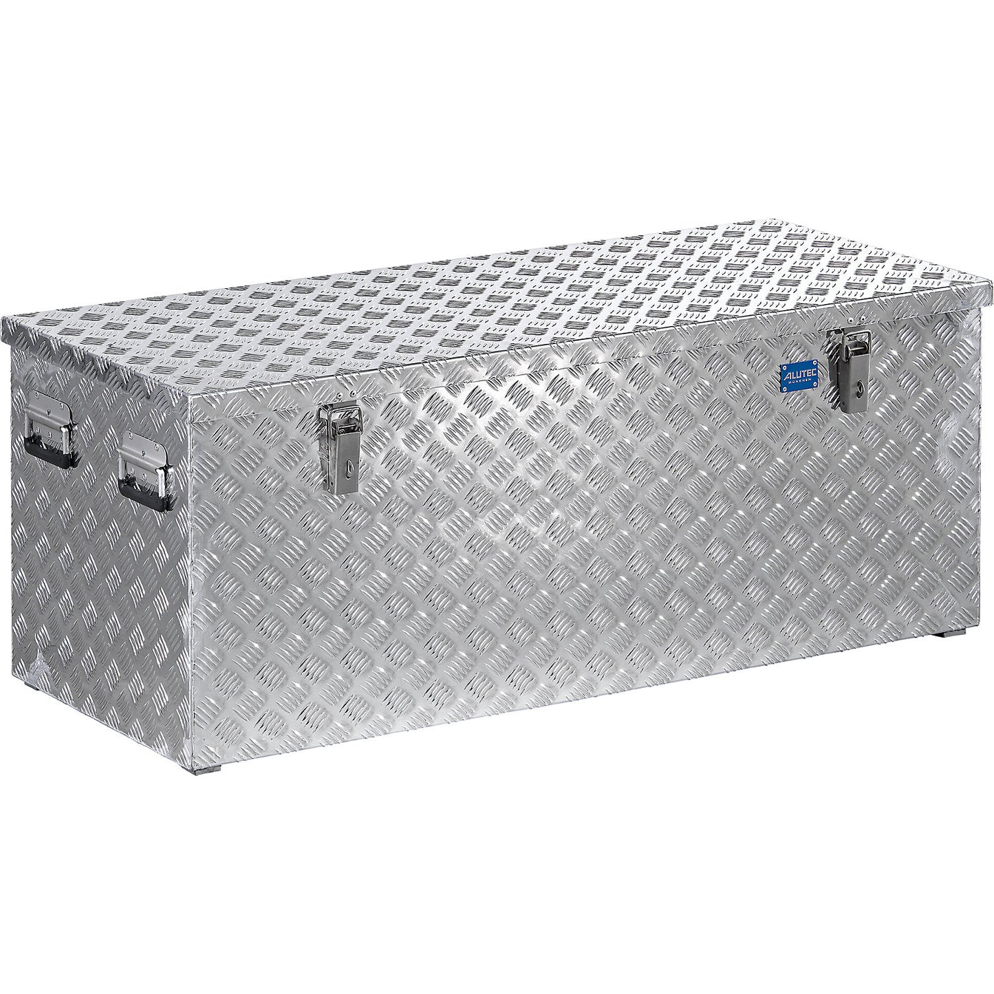 Aluminium chequer plate transport case, with gas pressure spring, capacity 312 l.
