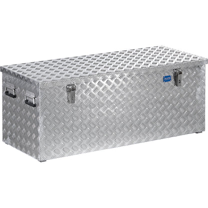 Aluminium chequer plate transport case, with gas pressure spring, capacity 312 l.