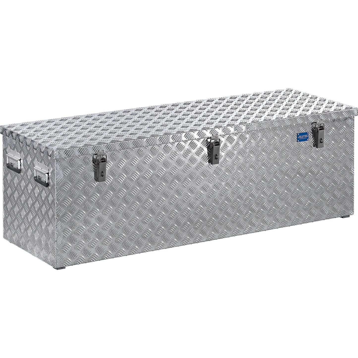 Aluminium chequer plate transport case, with gas pressure spring, capacity 375 l.