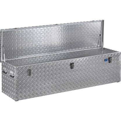 Aluminium chequer plate transport case, with gas pressure spring, capacity 470 l.