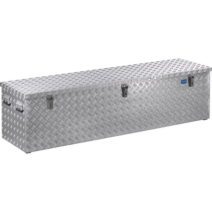 Aluminium chequer plate transport case, with gas pressure spring, capacity 470 l.