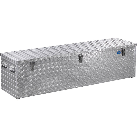 Aluminium chequer plate transport case, with gas pressure spring, capacity 470 l.