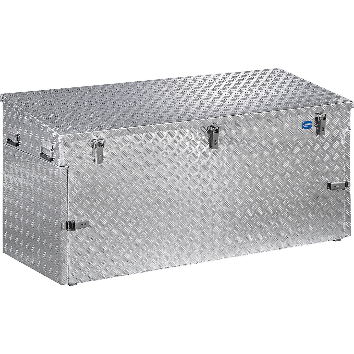 Aluminium chequer plate transport case, with gas pressure spring, capacity 883 l.