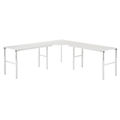 Series TP corner table, manual height adjustment, for 2 standard tables, depth 700 mm.