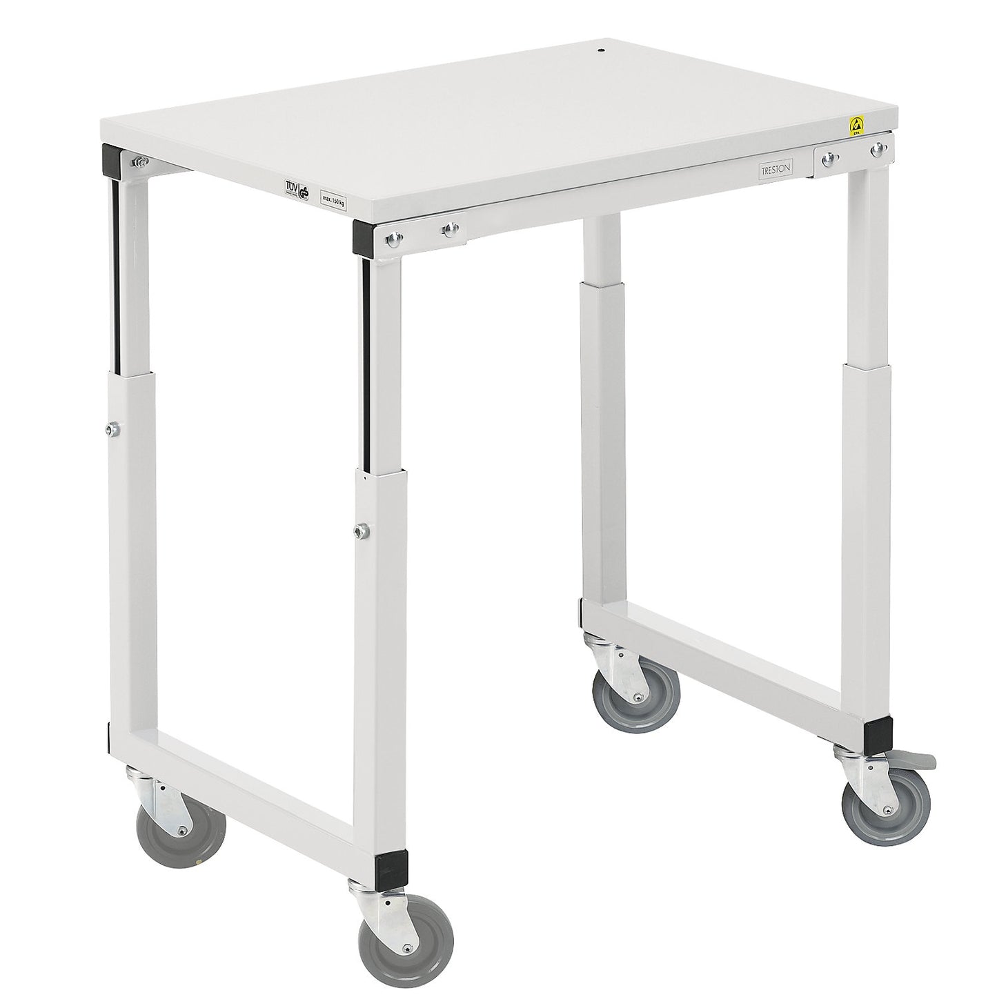 Table trolley, height adjustable 650 - 900 mm, WxD 700 x 500 mm.