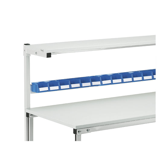 Aluminium profile rail, for TPH workbench with add-on shelf, with width 1200 mm.