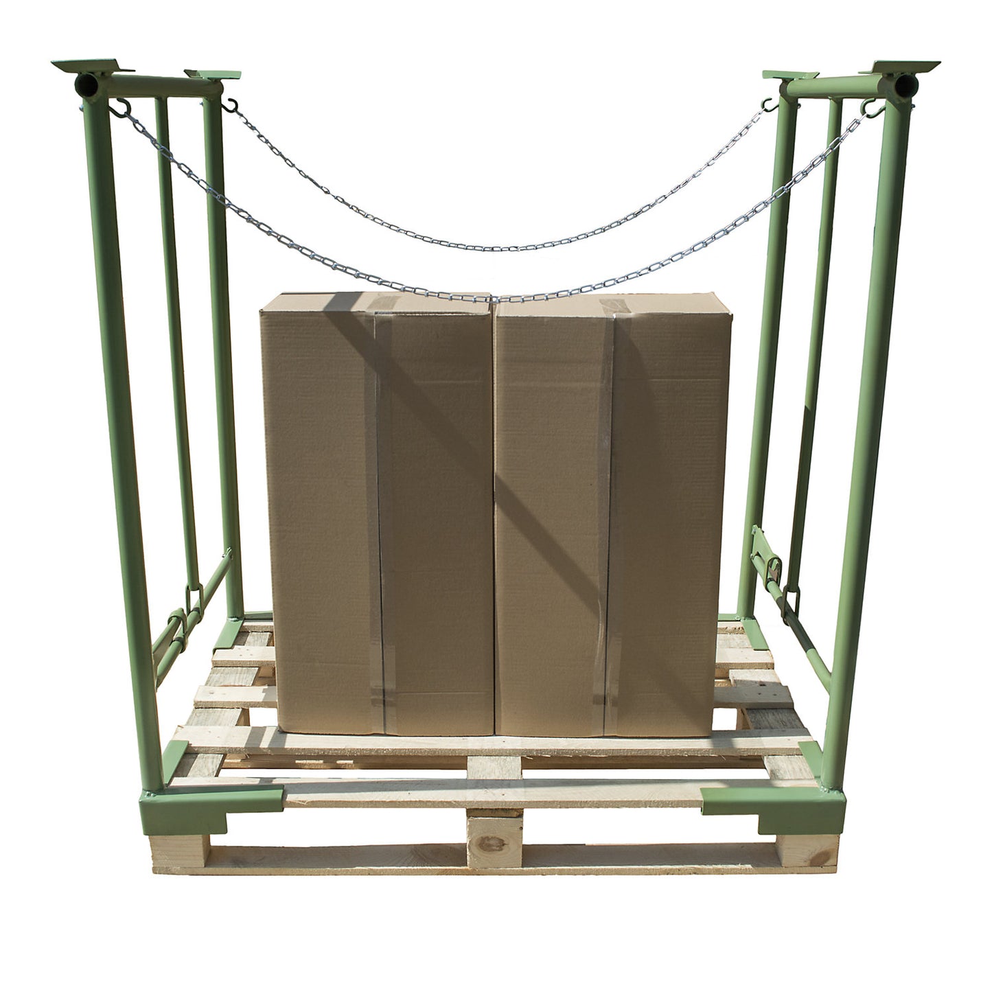 Stacking bracket, with clamping lever, 1 pair, width 800 mm, effective height 1200 mm.