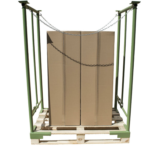 Stacking bracket, with clamping lever, 1 pair, width 800 mm, effective height 1500 mm.