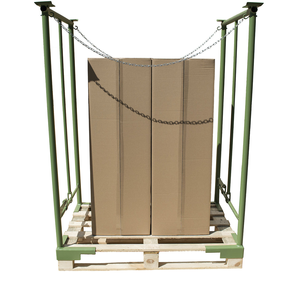 Stacking bracket, with clamping lever, 1 pair, width 800 mm, effective height 1500 mm.
