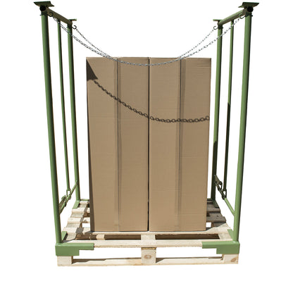 Stacking bracket, with clamping lever, 1 pair, width 800 mm, effective height 1500 mm.