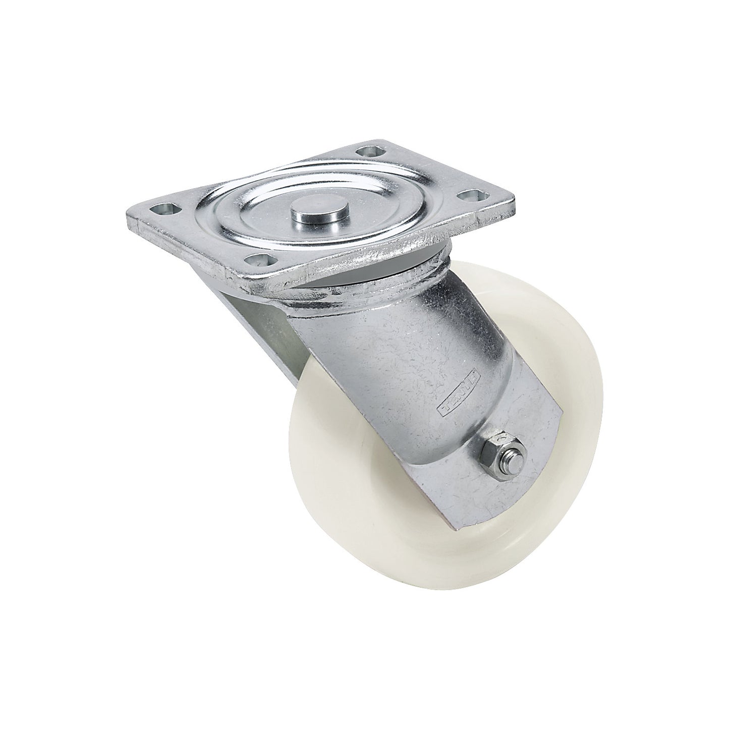 Nylon wheel, hardwearing, wheel Ø x width 150 x 50 mm, swivel castor.