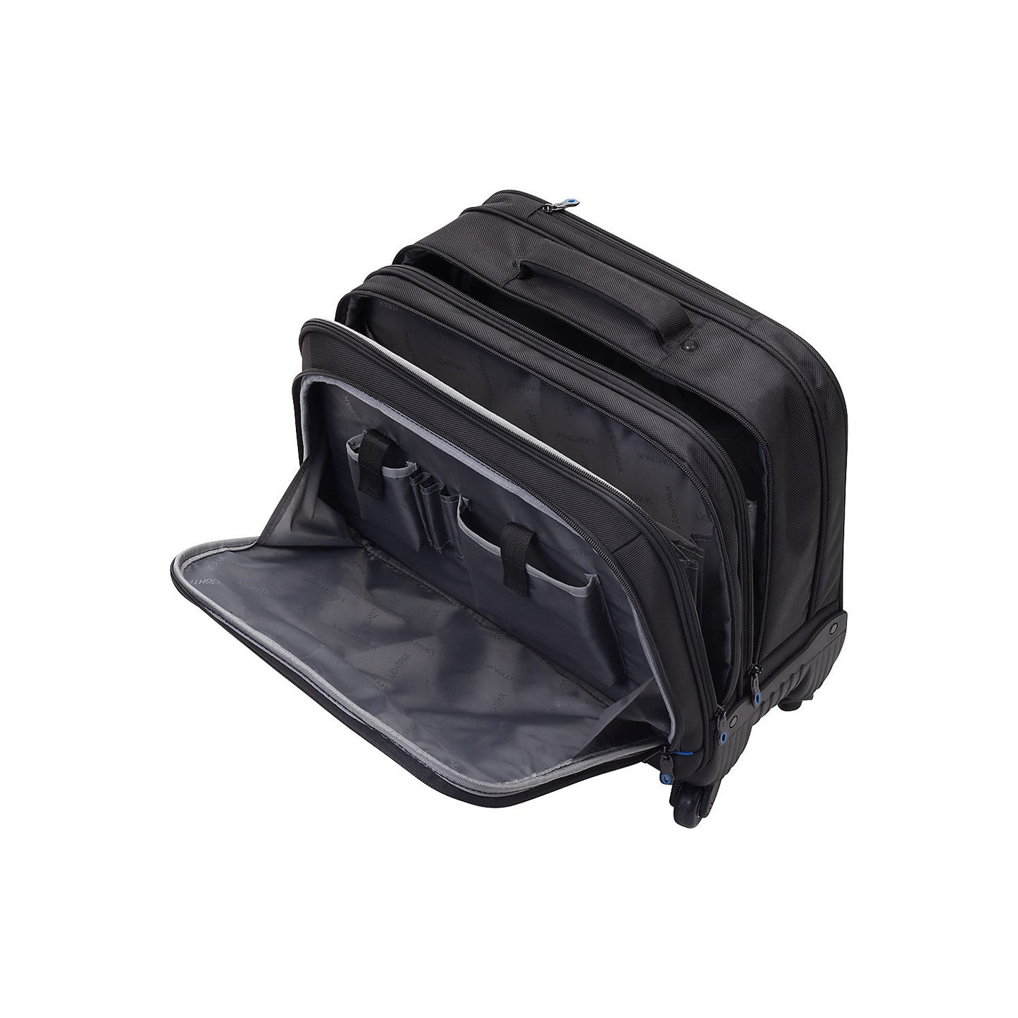 Business laptop trolley, padded laptop compartment, black.