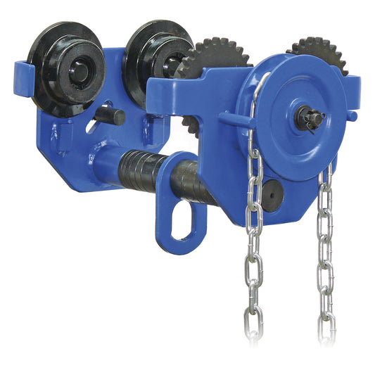 Chain hoist trolley, adjustment width max. 300 mm, max. load 2000 kg.