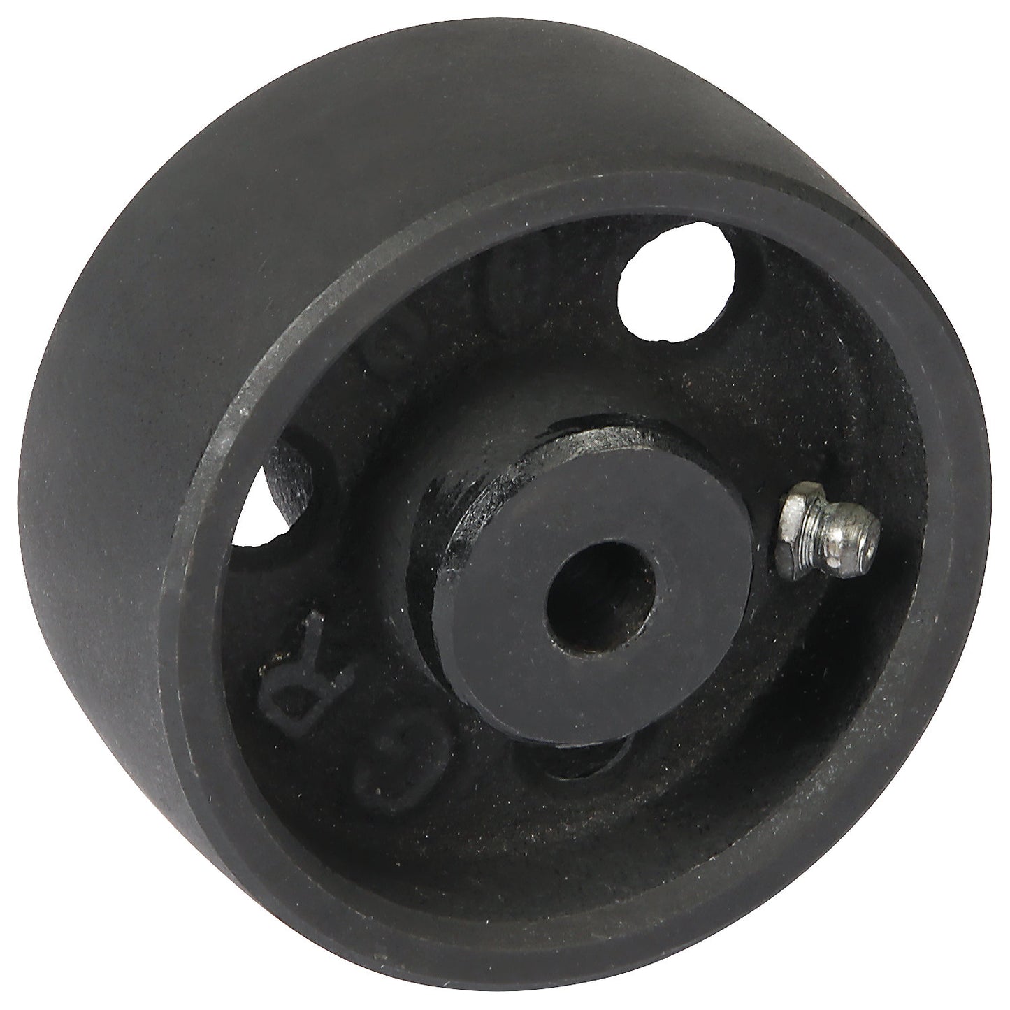 Grey cast iron wheel, plain bearings, wheel Ø x width 80 x 35 mm.